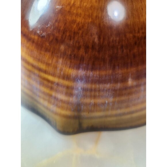 Bill Campbell Handcrafted Signed Ceramic Bowl Studio Art Brown Glazed Bowl - Picture 10 of 16